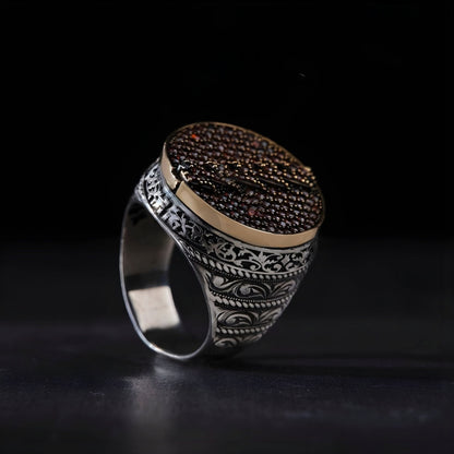Tawhid Ring 925 Sterling Silver Zircon Stone Personalized OttomanMen