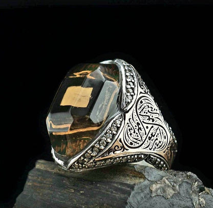 خاتم الكعبة المنحوت الرجالي – صورة 3