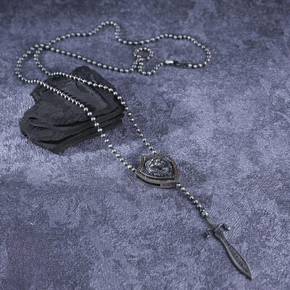 Sword Necklace 925 Sterling Silver Customizable Men Handcrafted