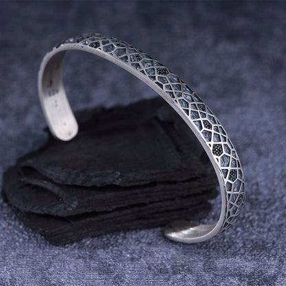 Handgefertigtes Herrenarmband aus 925er Sterlingsilber mit Mikrozirkonen