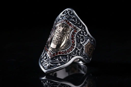 Moon Star Zihgir Thumb Ring 925 Silver Customizable Ottoman