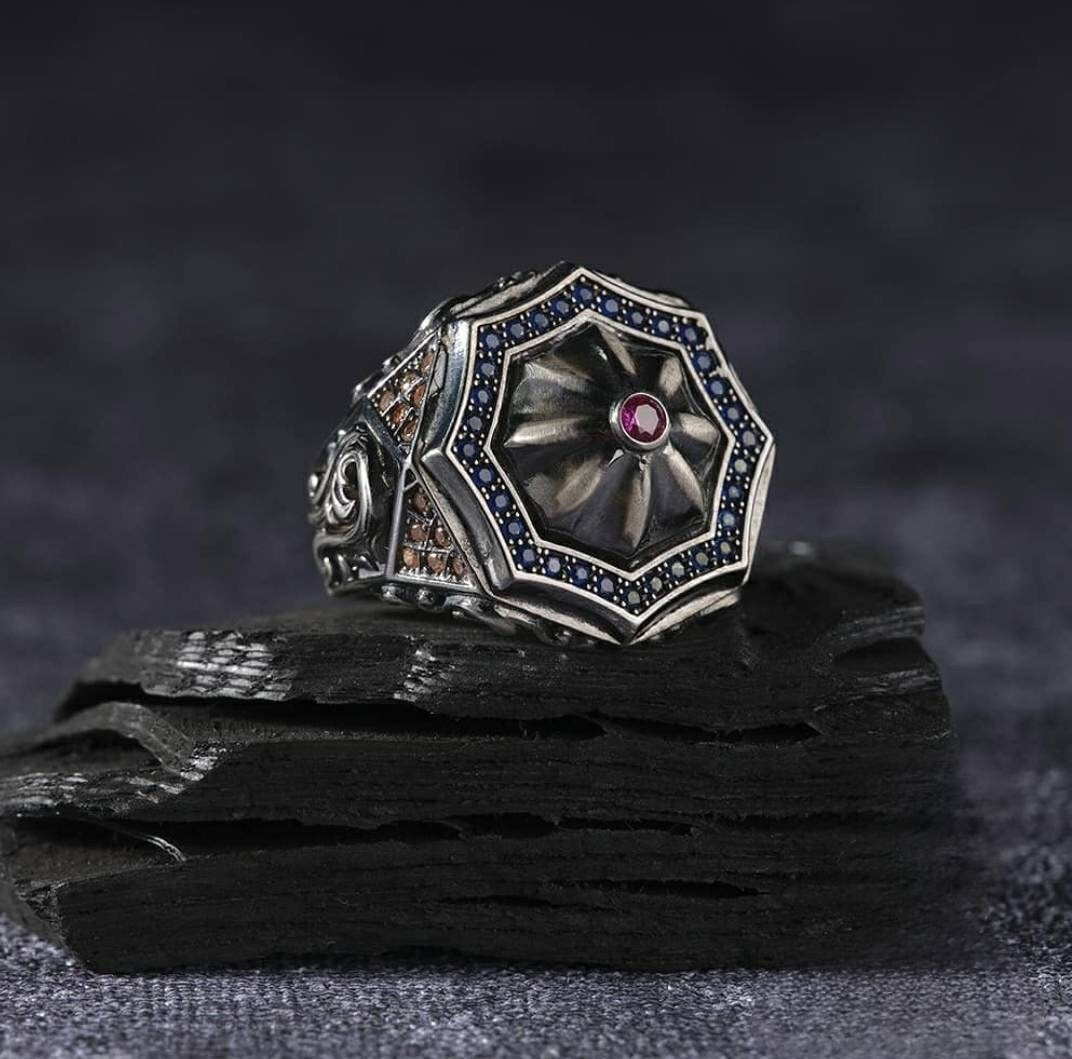 Dome Black Onyx Ring – 925 Sterling Silver | Men’s Handcrafted