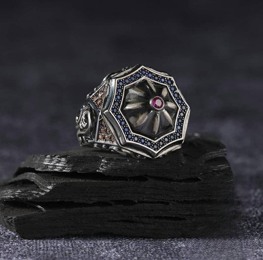 Dome Black Onyx Ring – 925 Sterling Silver | Men’s Handcrafted