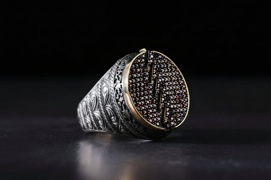 Tawhid Ring 925 Sterling Silver Zircon