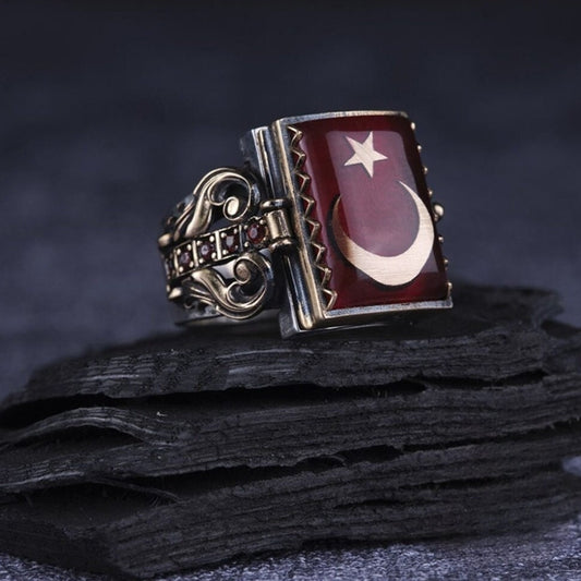OttomanSeal Turkish Men's Ring Handmade Jewelry