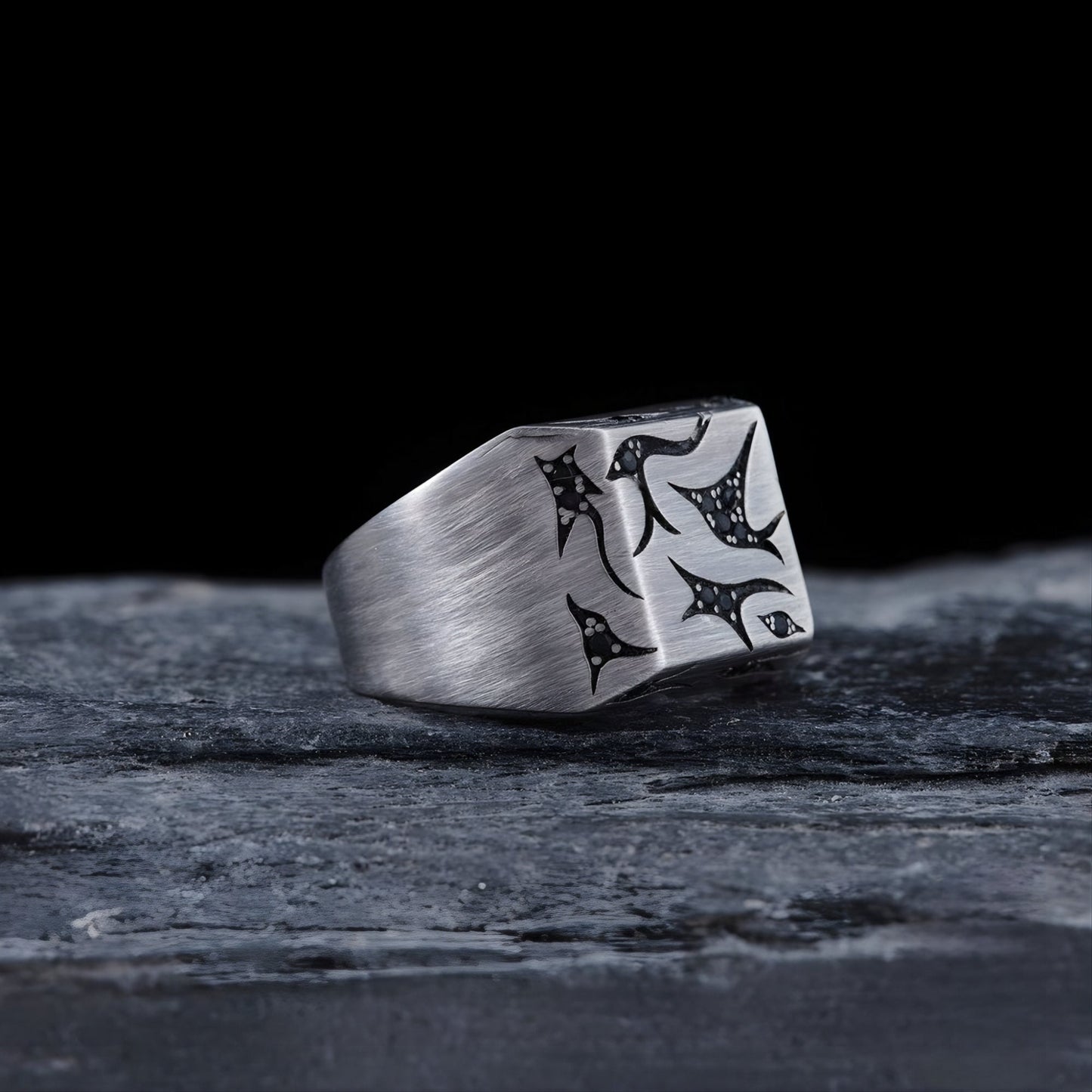 Handgefertigter türkischer Zirkonia-Ring aus Sterlingsilber – verstellbares Design