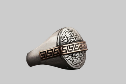 Sultan Selim Ring 925 Silver Ottoman Embroidered Bronze Handmade