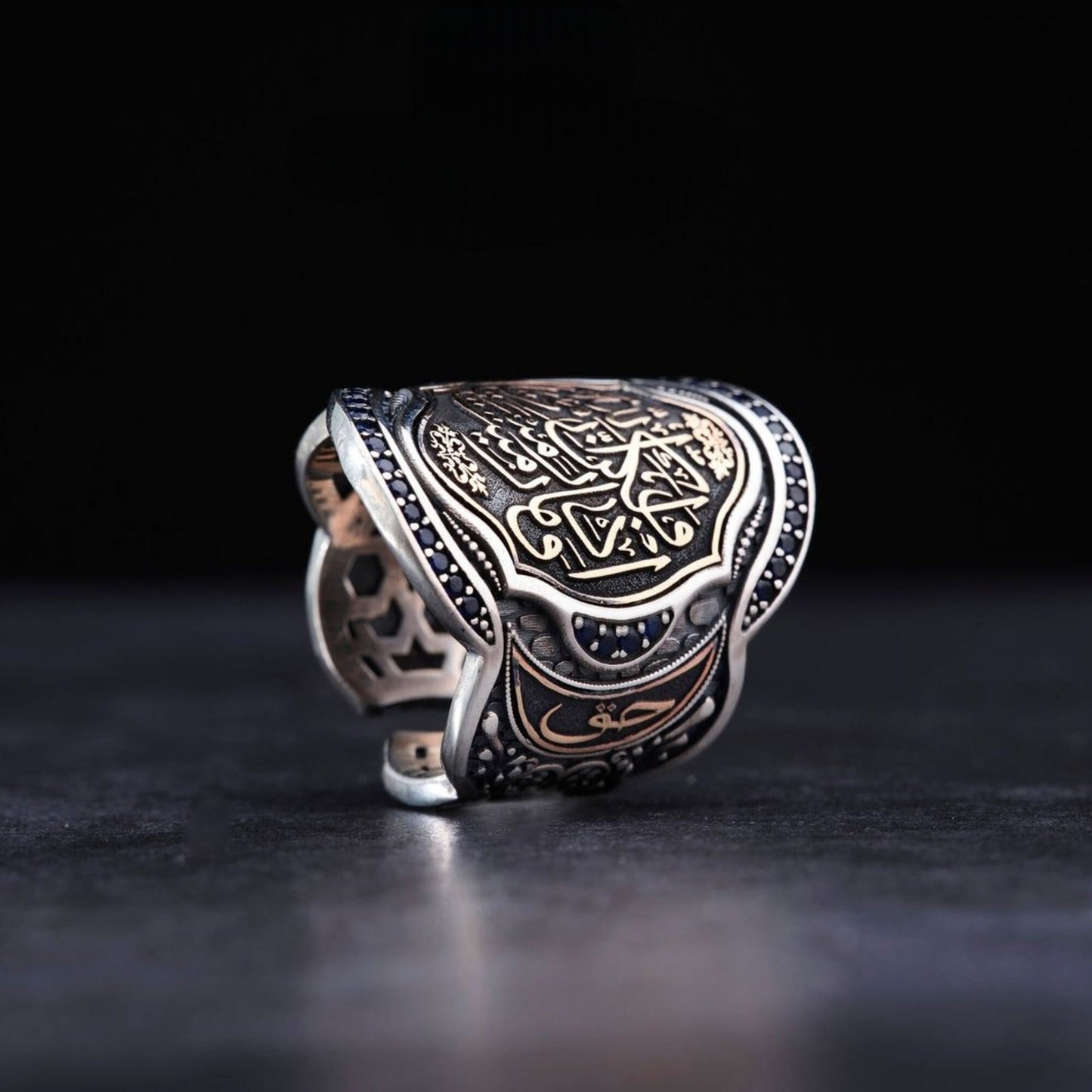 Sterling Silver Zihgir Islamic Archer Thumb Ring