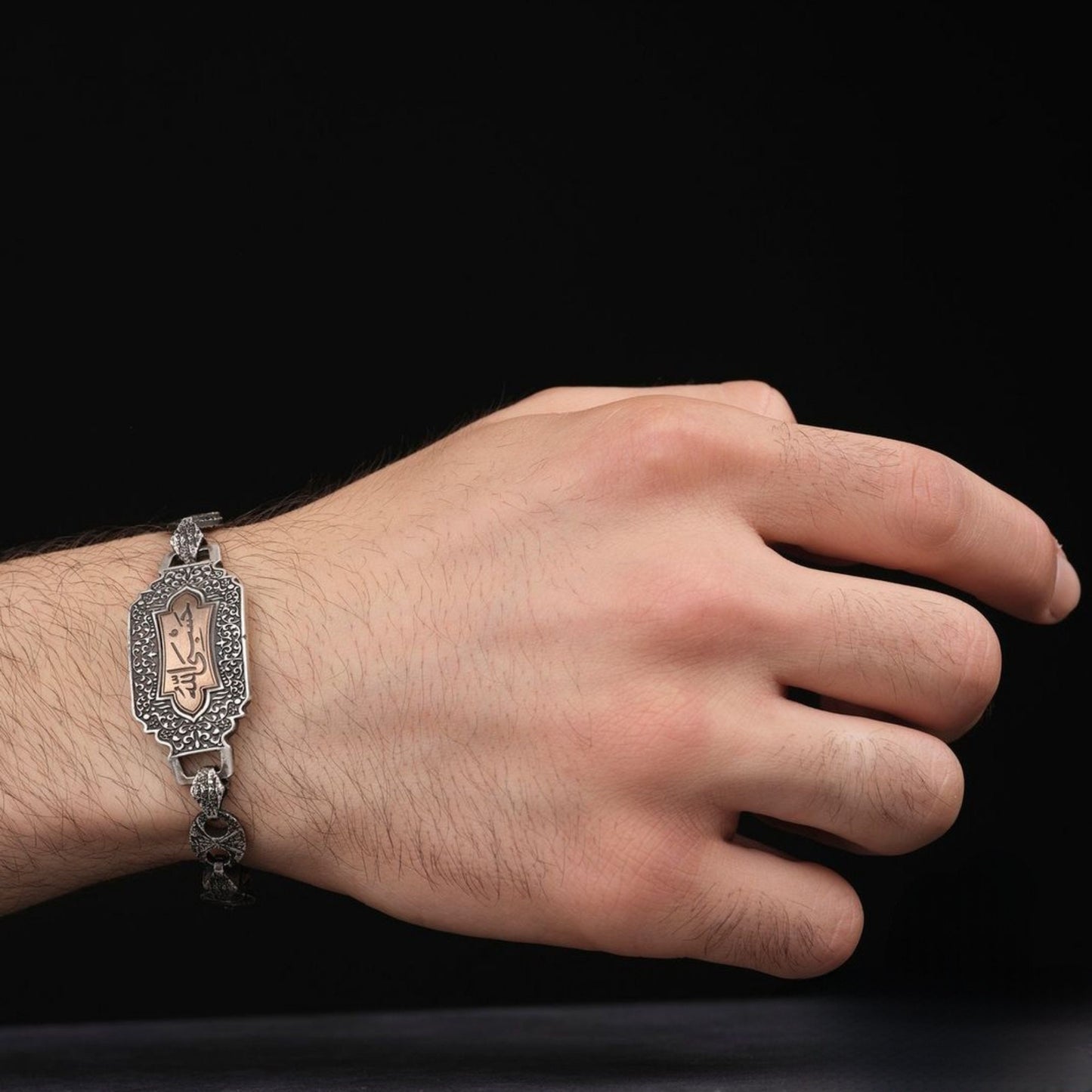 HasbiAllah Custom Arabic Name Bracelet 925 Sterling Silver Islamic Gift