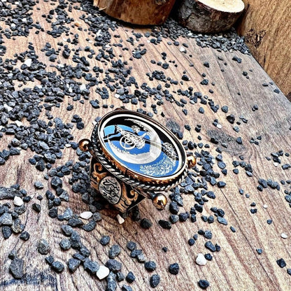 Crescent and Ottoman seal signet ring – view 4