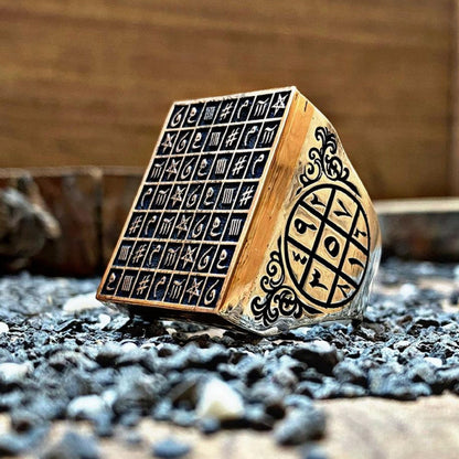 Abjad (Ebced) big men's ring – view 3