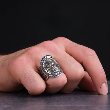 Sterling Silver Zihgir Islamic Archer Thumb Ring