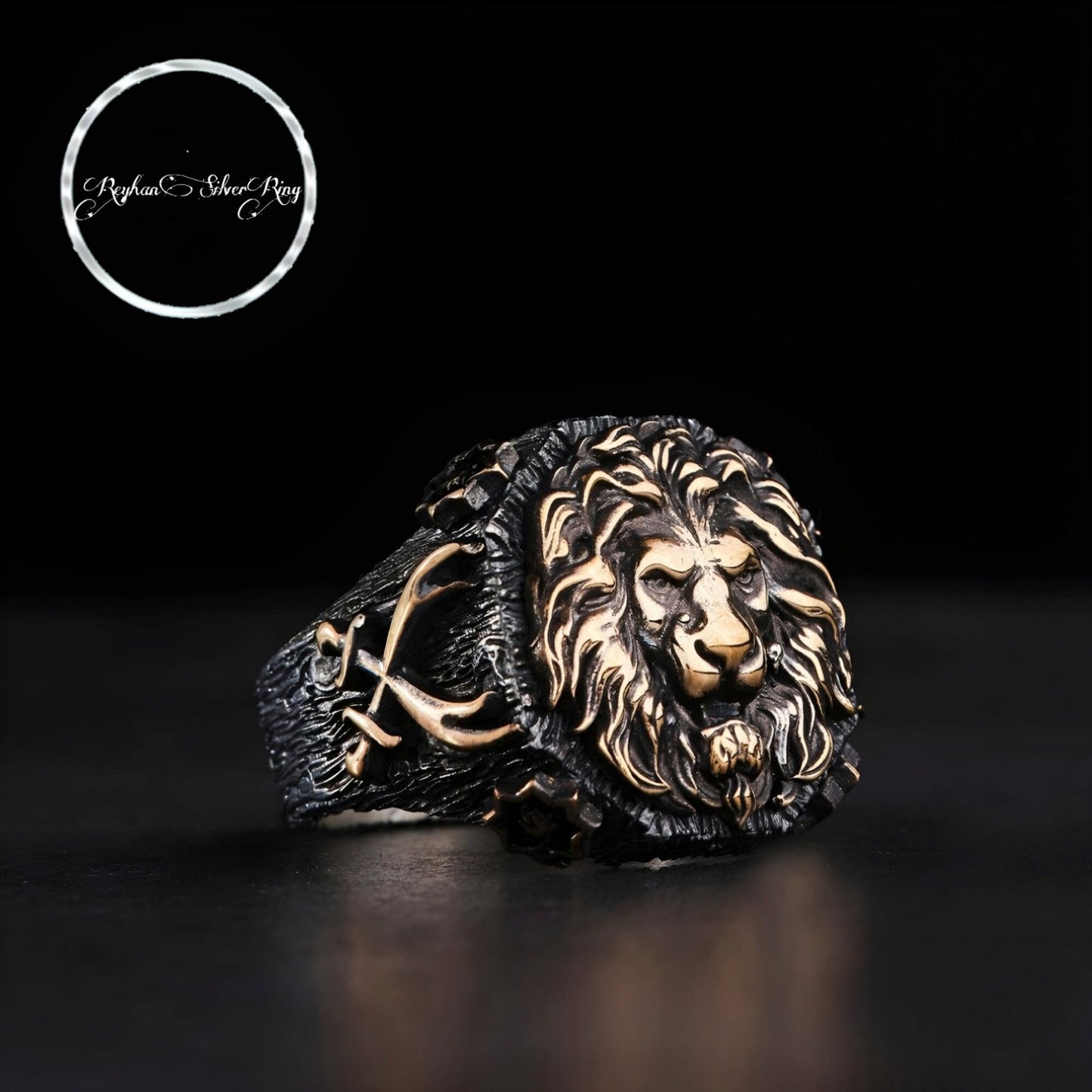Lion of Allah Ring – Zulfikar Swords 925 Silver | Islamic Men's Ring