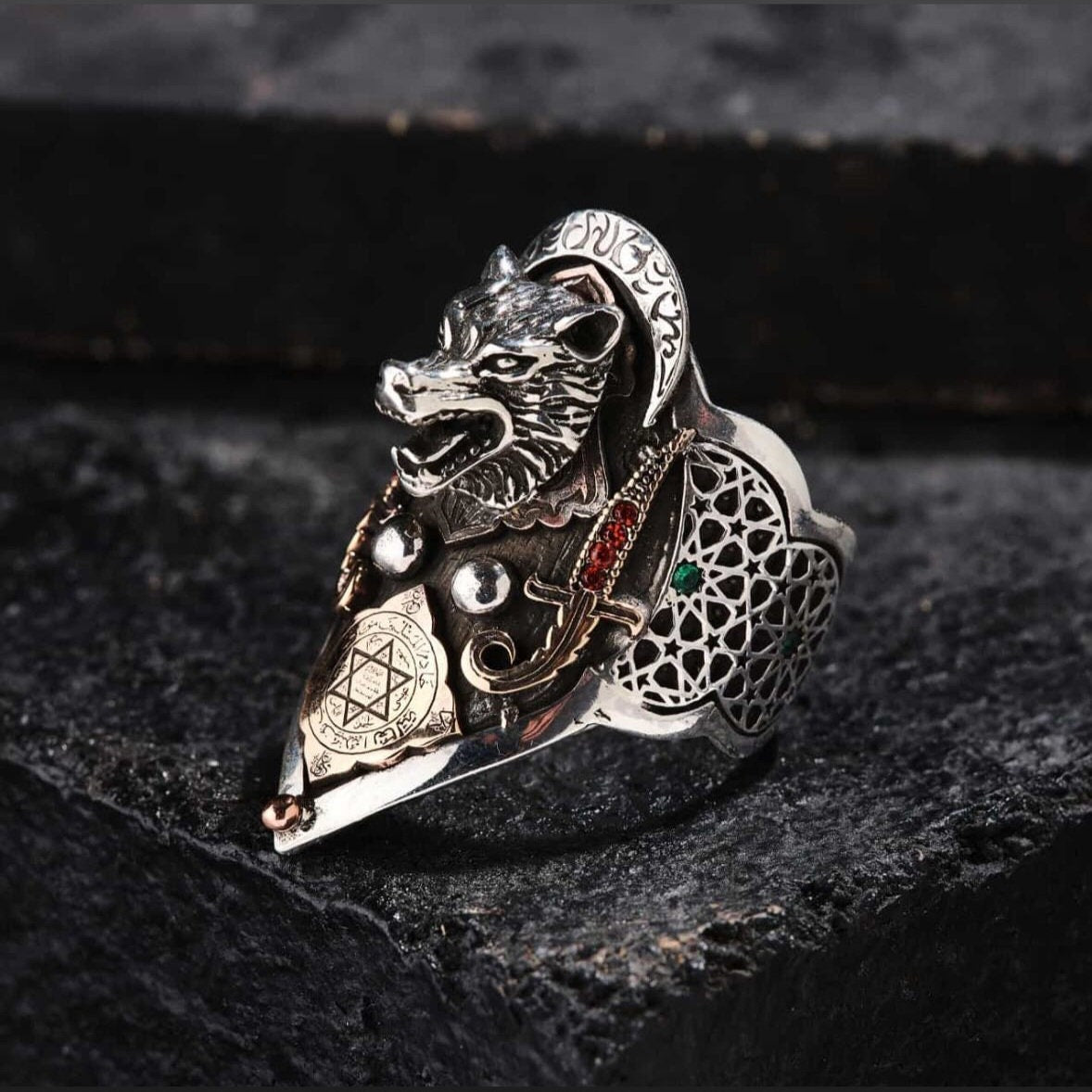 Seal of Solomon Leon thumb ring – view 4