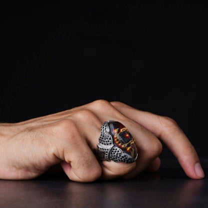 Selimiye Mosque carved ring with onyx – view 2