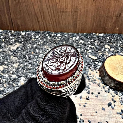 Agate Ring, Surah Ar-Rahman 55, 26, Custom Engraving – view 4