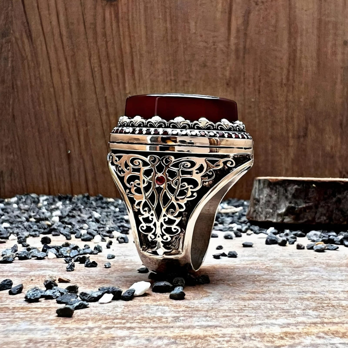 Agate Ring, Surah Ar-Rahman 55, 26, Custom Engraving – view 2