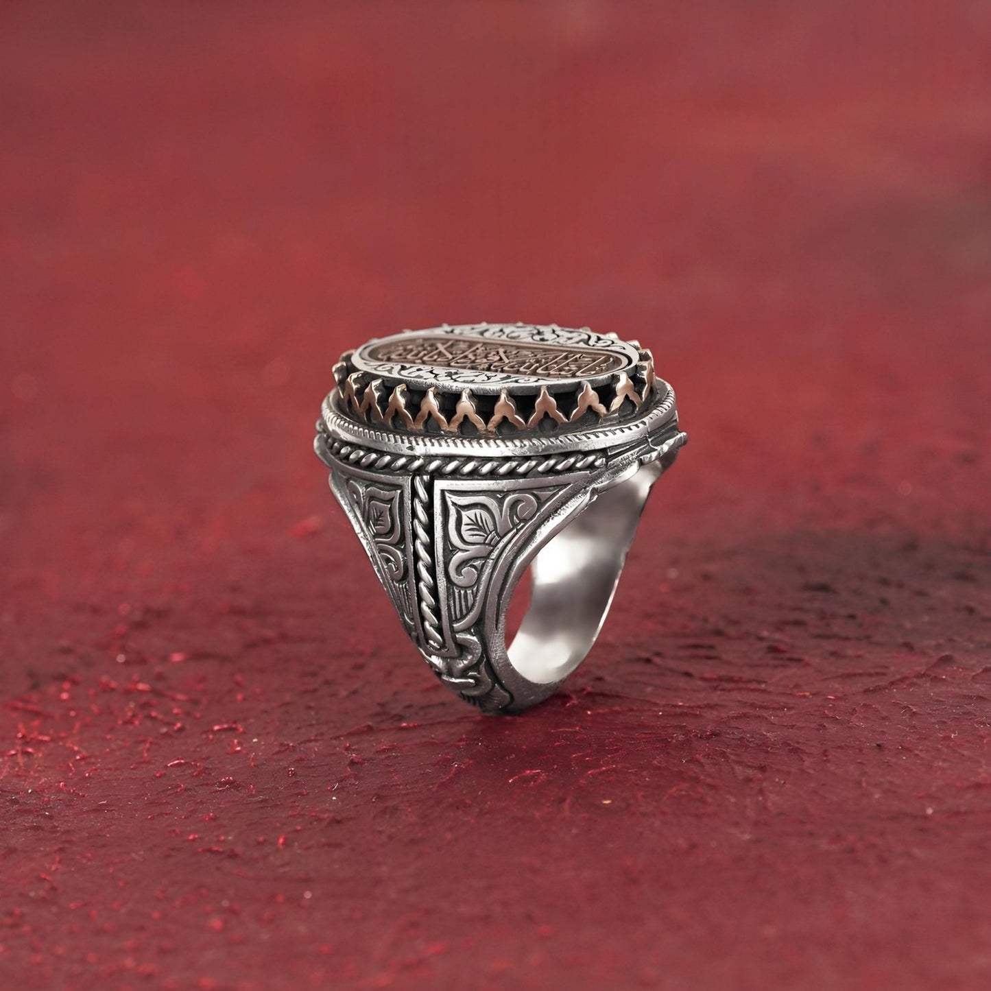 Mashallah La Quwwata Illa Billah Ring 925 Silver Handmade