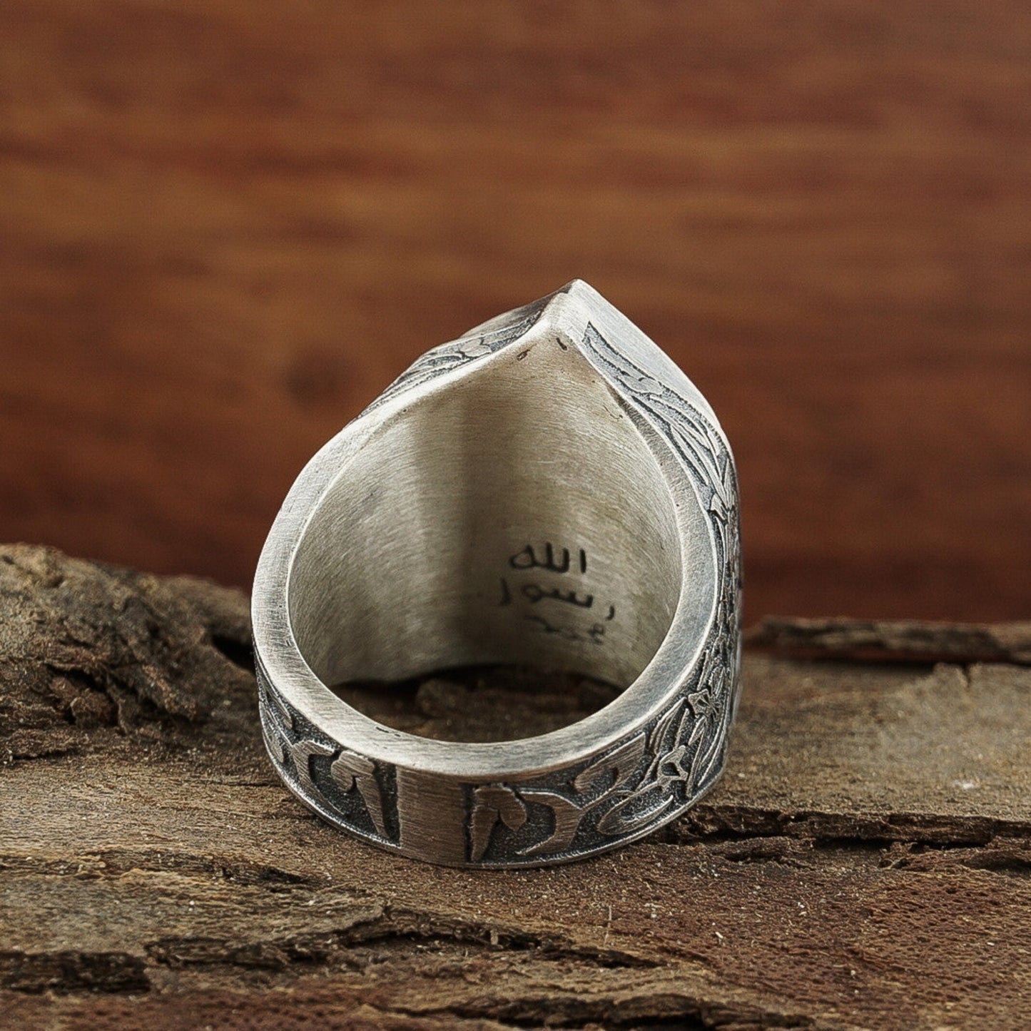 Alhambra Palace Ring – 925 Sterling Silver | Arabic Calligraphy Men's Ring