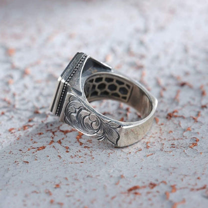 Eleganter, verstellbarer Hasbinallah-Ring für Herren, stilvolles Silberdesign, islamisches Schmuckgeschenk