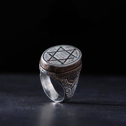 Oval Seal of Solomon ring – view 3