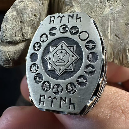 16 Turkish States Ring – Oguz Khagan 925 Silver | Heritage Ring
