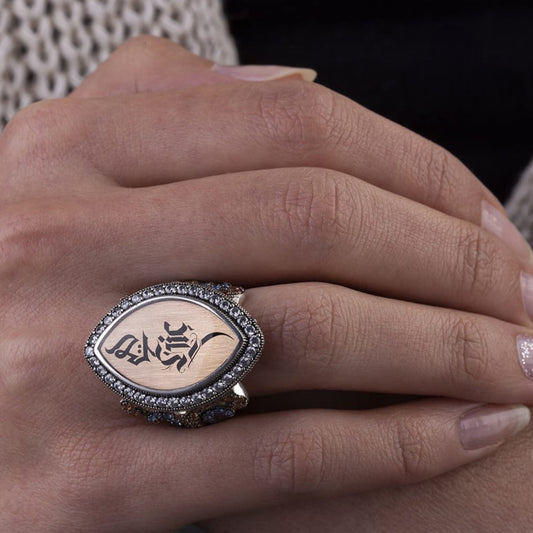 Blue Topaz & Citrine Ring – Personalized | 925 Silver