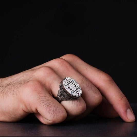 Oval Seal of Solomon ring – view 2