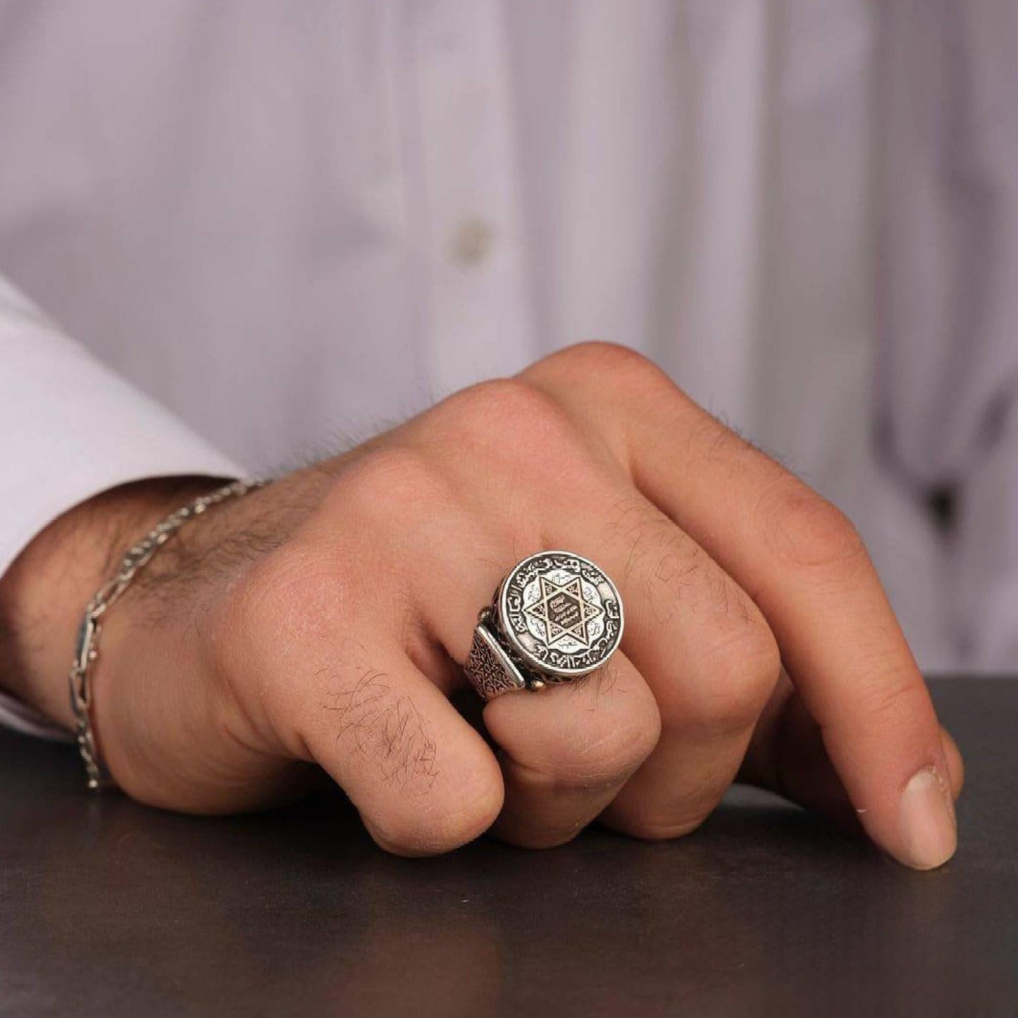 Seal of Solomon Ring – Hz. Süleyman Mühürü | 925 Silver Men's Ring