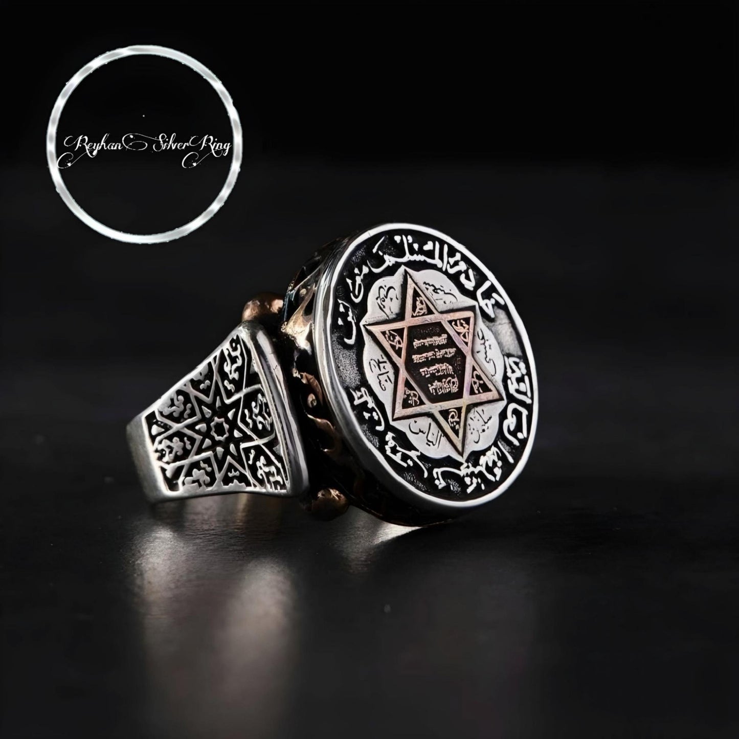 Seal of Solomon Ring – Hz. Süleyman Mühürü | 925 Silver Men's Ring