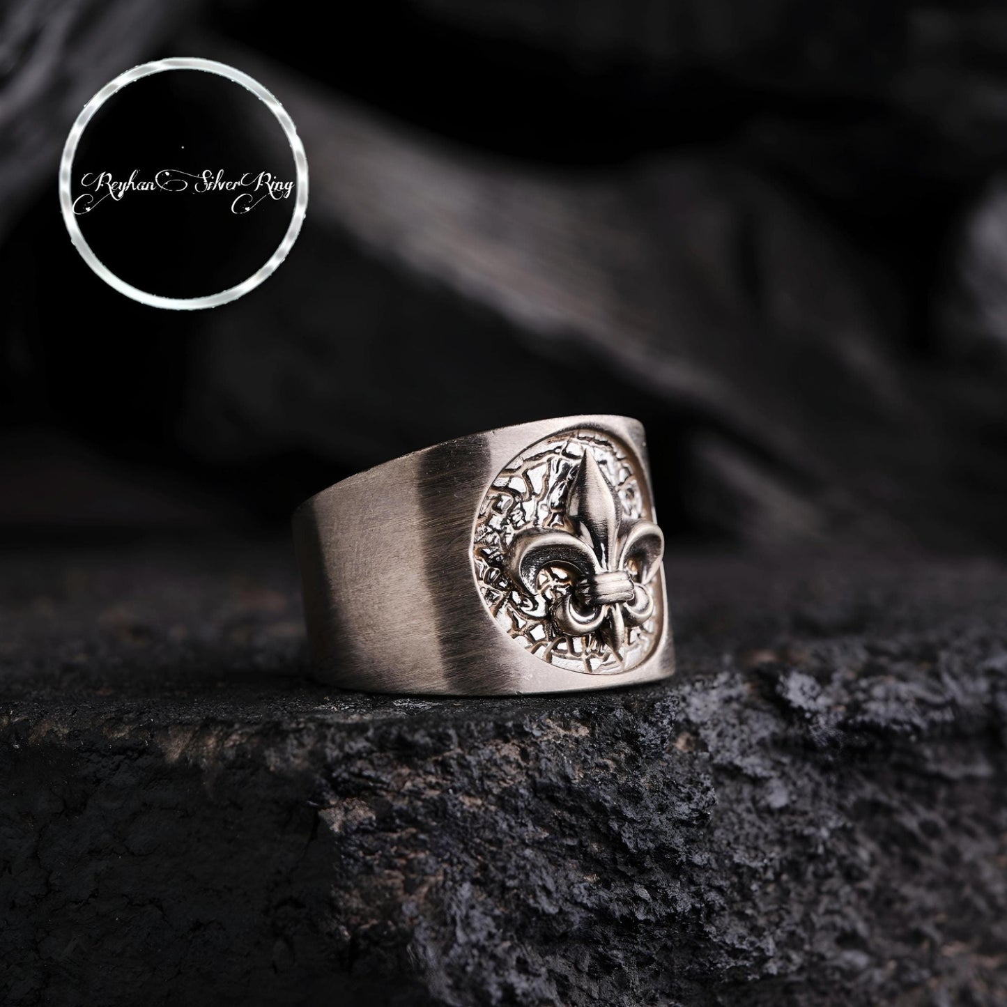 Sterling Silver Lily Flower Ring 3D Floral Wedding Band