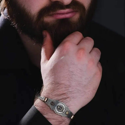 16 Turkish States Bracelet – Göktürk Script 925 Silver | Personalized