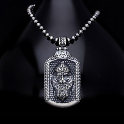 Viking King Medallion 925 Sterling Silver Pendant Men Handcrafted