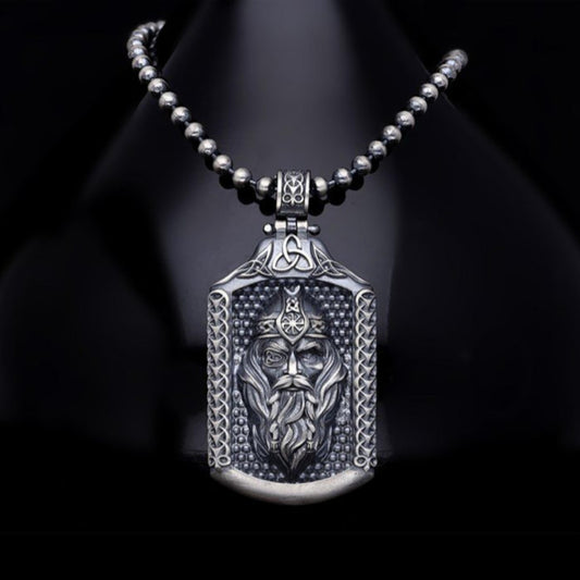 Viking King Medallion 925 Sterling Silver Pendant Men Handcrafted