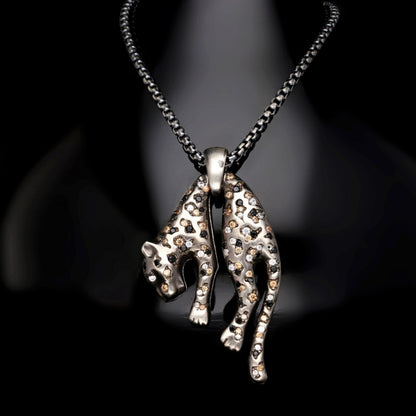 Panther Necklace 925 Sterling Silver Animal Motif Handmade