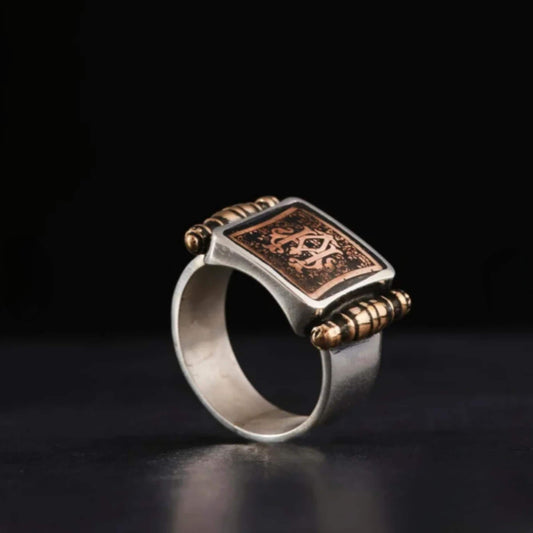 Custom Letter 925 Sterling Silver Men's Ring Personalized Up to Two Initials