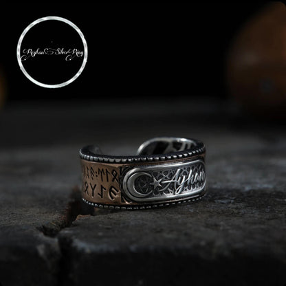 Moon Star Ring 925 Silver Personalized Ottoman Handmade