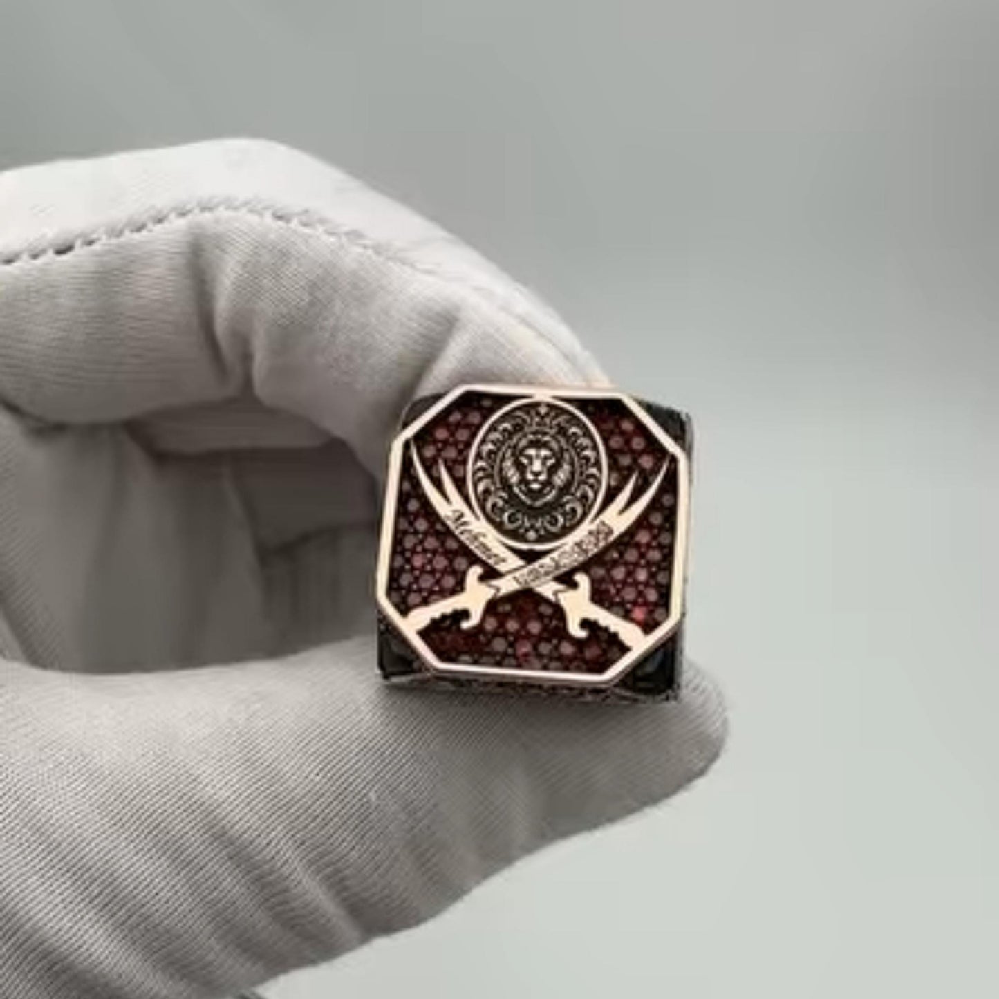 Zulfiqar Lion & Sword Ring – 925 Sterling Silver | Islamic Heritage Jewelry