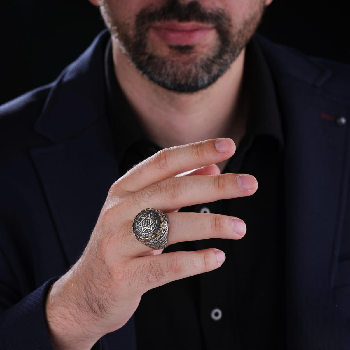 Seal of Solomon talisman men's ring – view 2