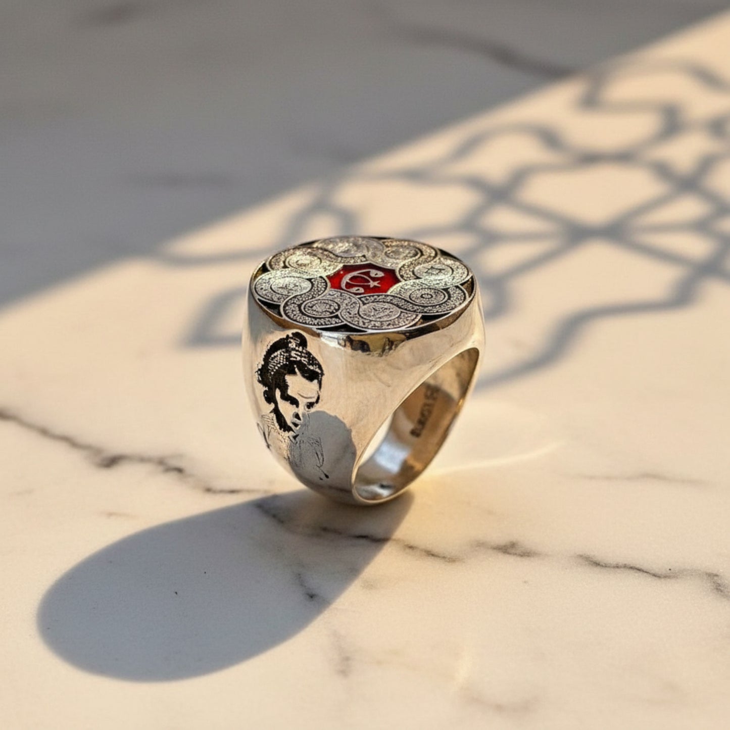 Islamic Ring, 925 Sterling Silver Ring – Handmade Turkish Jewelry Gift (For Women/Men)