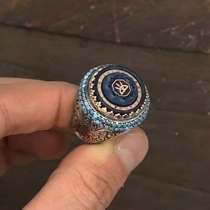 Oguz-Khan-Siegelring – Handgefertigtes Sterlingsilber – Geschenk für ihn