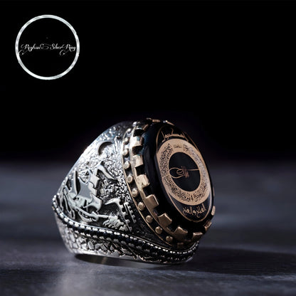 Istanbul 1453 Ring – Amber & OttomanConquest | 925 Silver