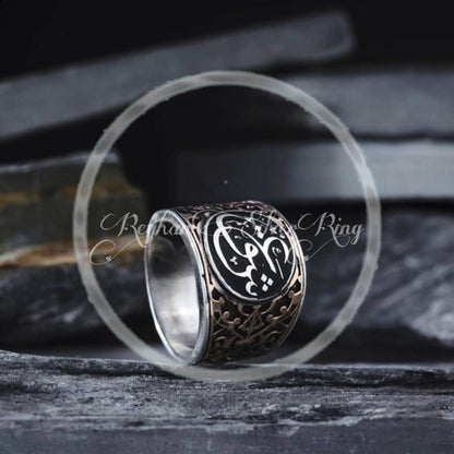 Aşk Love Seal Ring 925 Sterling Silver Arabic Calligraphy