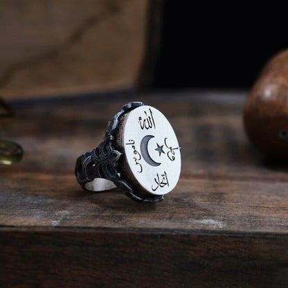 Caliph Ring 925 Sterling Silver OttomanCalligraphy Handmade Islamic