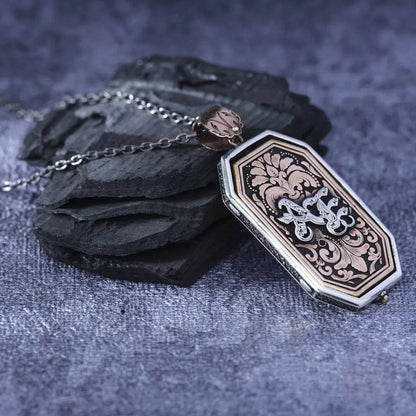 Rotating Pendant Necklace 925 Sterling Silver Personalized Name OttomanHandmade Men