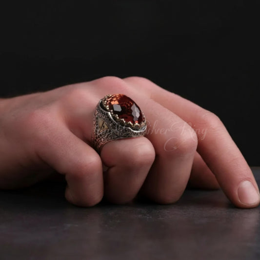 Red Sultanite Diaspore Ring 925 Sterling Silver Unisex
