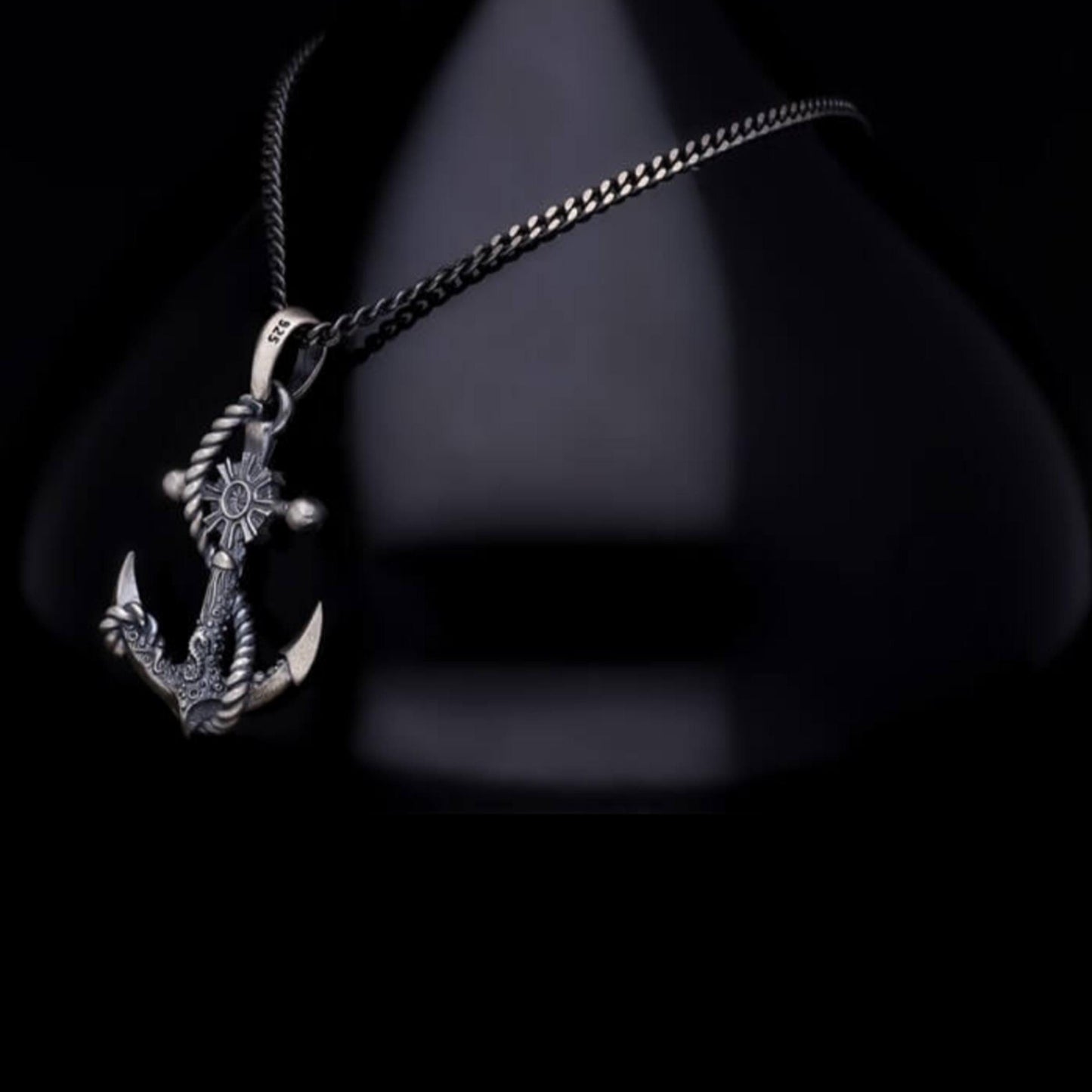 Anchor Necklace 925 Sterling Silver Handmade Sailor Maritime
