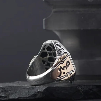 Personalized Arabic Calligraphy Sterling Silver Ring