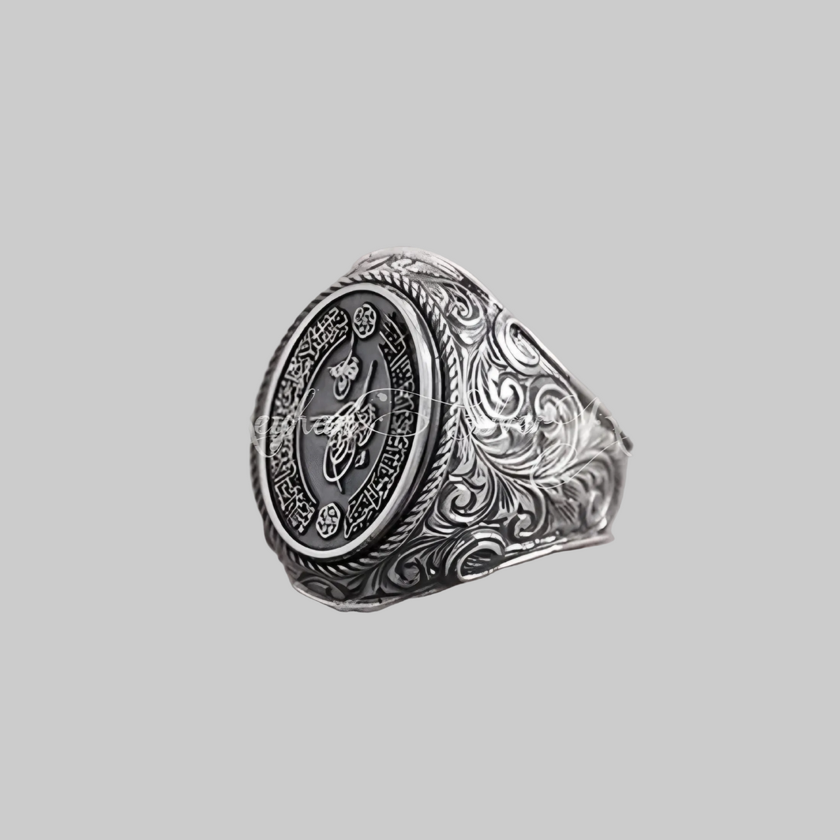 Ottoman Tughra Ring | Arabic Dua | 925 Silver