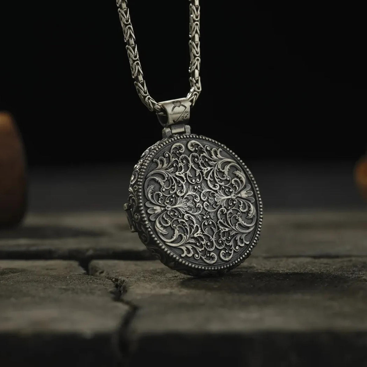 Personalized Islamic Locket Necklace: Sterling Silver